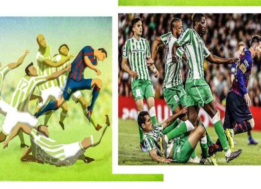 Artwork on Messi destroying Betis from 6 years ago is made a reality by himself!