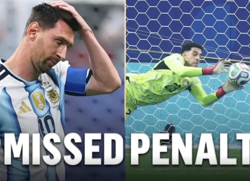 Messi took the penalty and missed